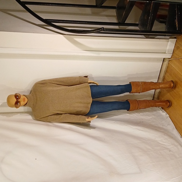 🔥 NWOT Johnson & Murphy Camel Tan Suede & Saddle Leather Fur Boots - Picture 11 of 16